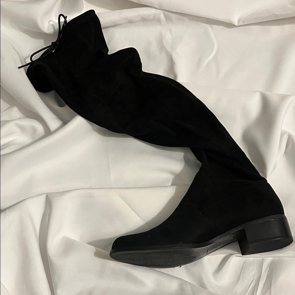 Charles David Suede Black Over-the-Knee Boots